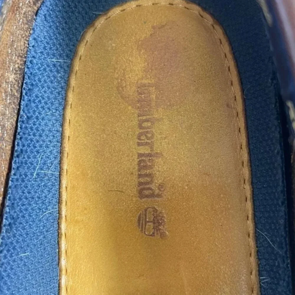 Timberland 55596 Boat Shoe Brown Leather Casual Shoes 2 Eyelet‎ Men's Size 12 M
